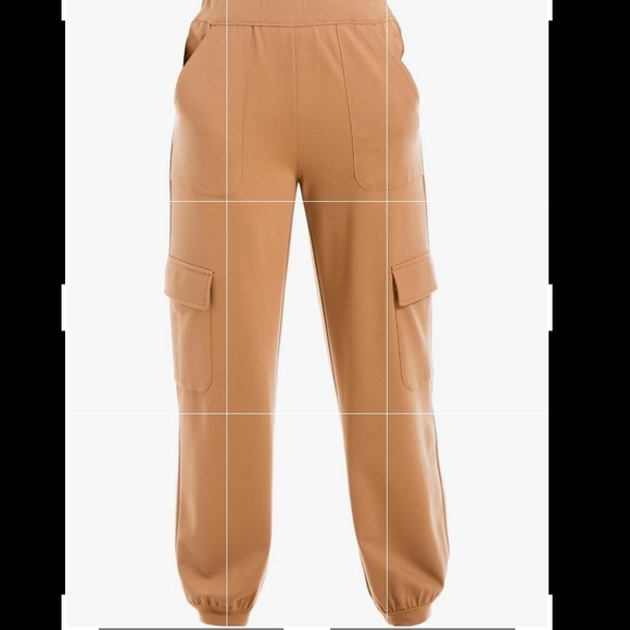 NWOT Max Studio women’s mid rise ponte cargo jogger pants, size XL - Picture 5 of 8